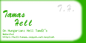 tamas hell business card